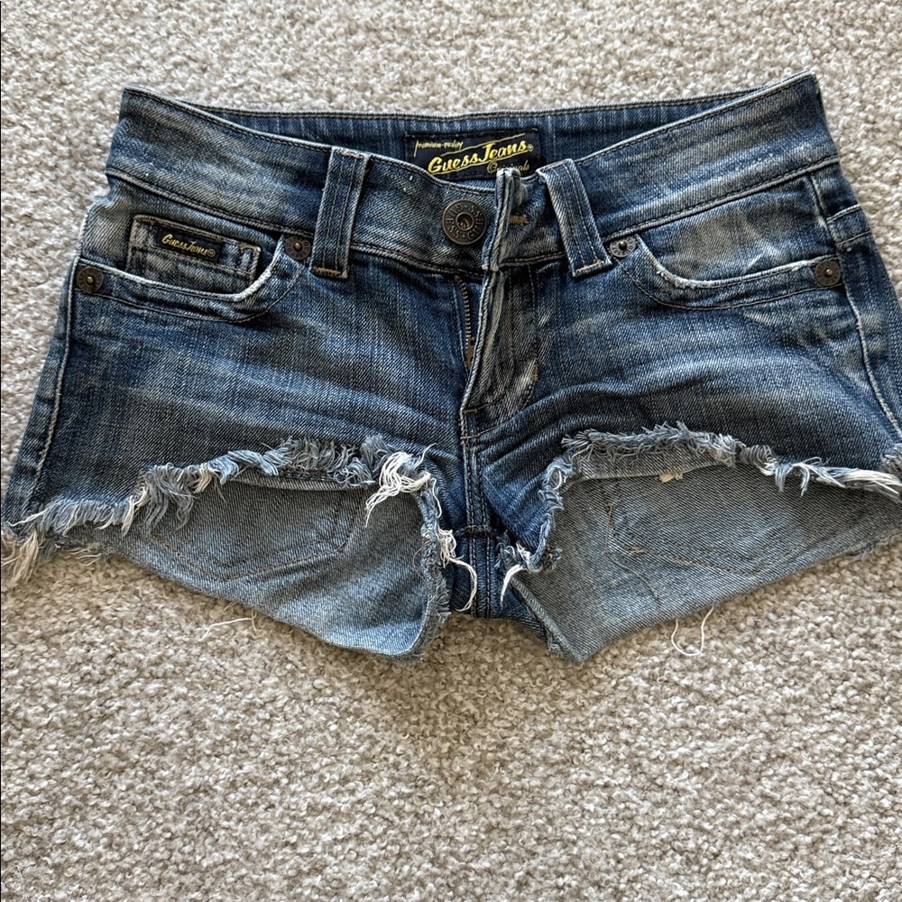 Guess Distressed Blue Denim Shorts